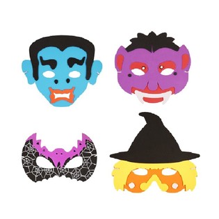 Mix M&aacute;scaras de Halloween de Espuma (24 un.)