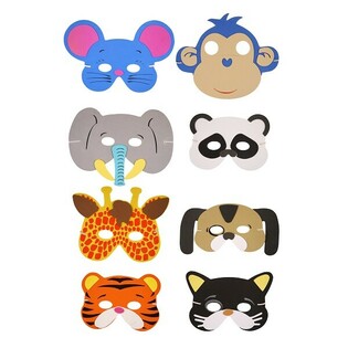 MIX M&Aacute;SCARAS DE ANIMAIS EM ESPUMA (24 un.)
