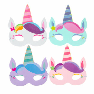 M&aacute;scaras de Espuma Unic&oacute;rnio Mix (48 un.)