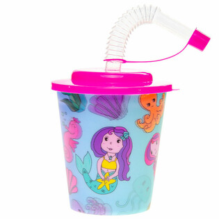 COPO DE BEBER / COPO DE GELADO COM PALHINHA &ndash; SEREIA (12 un.)