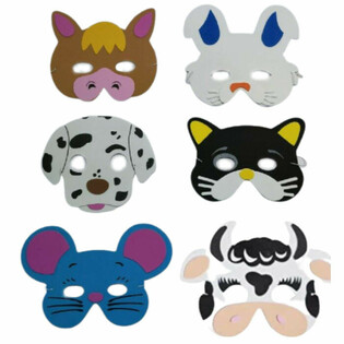M&aacute;scaras de Espuma Animais da Quinta (24 Unidades)
