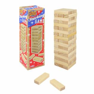 RETRO TOYS - TORRE DE EMPILHAR EM MADEIRA - JOGO DA TORRE 54 PE&Ccedil;AS (1 un.)