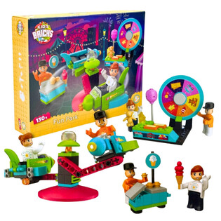 KIDS BRICKS FUN PARK - CONJUNTO DE BLOCOS DE CONSTRU&Ccedil;&Atilde;O - 130 PE&Ccedil;AS (1 un.)
